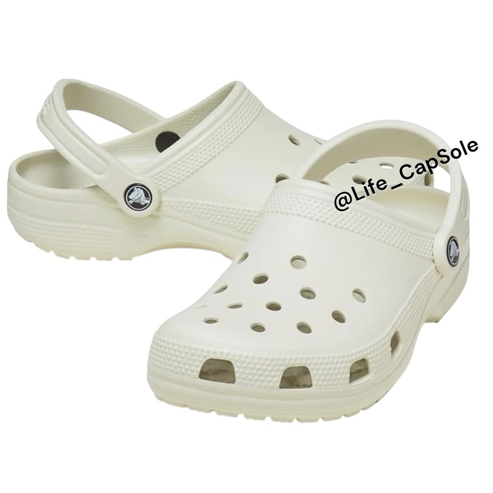 Size 8C Crocs Classic Clogs Toddlers Linen‎ Heel Strap Casual Shoes 206990-0HZ